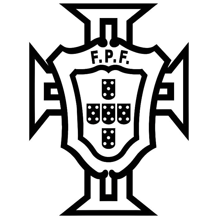Autocollant Portugal FPF logo foot adhésif stickers couleur au choix Taille : 25 cm Couleur : noir Noir