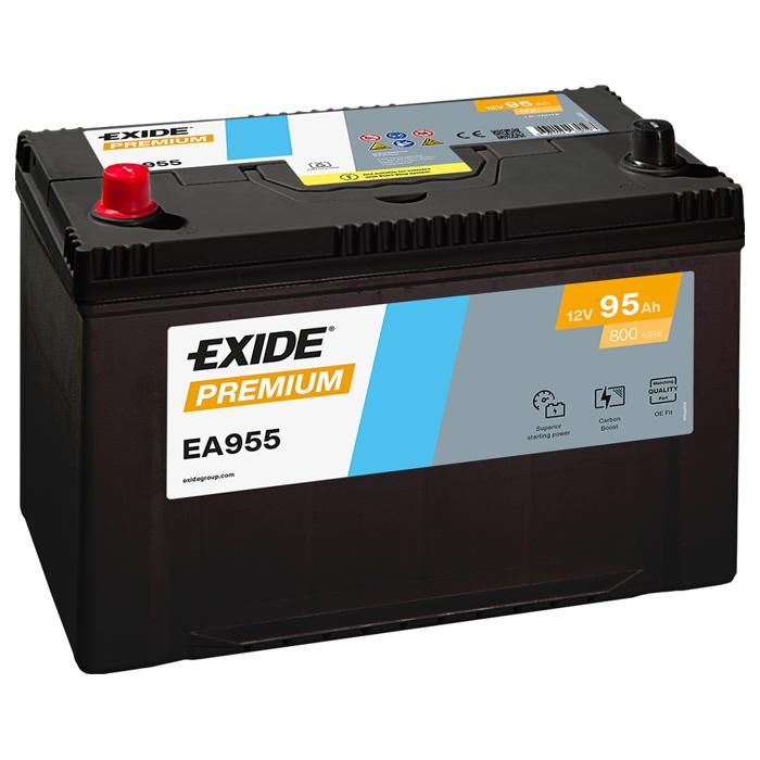 BATTERIE EXIDE PREMIUM D31 12V 95AH 800A 306X173X222 +G EA955