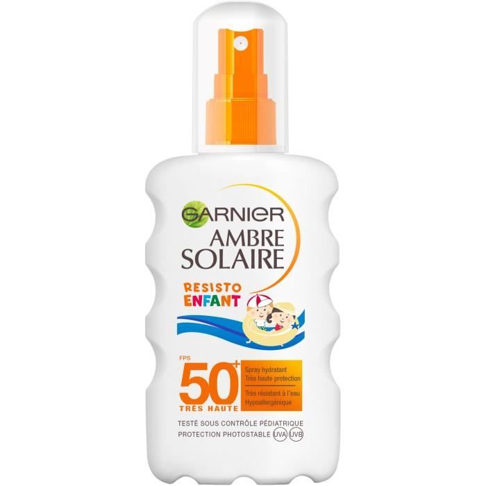 GARNIER Ambre Solaire Spray Resisto Enfant - FPS 50+ - 200 ml