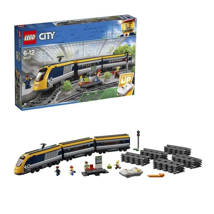 LEGO® 60197 City Le train de Passagers Télécommandé Bluetooth, Moteur à pile, Jouet enfant 6 ans, Rails et Accessoires