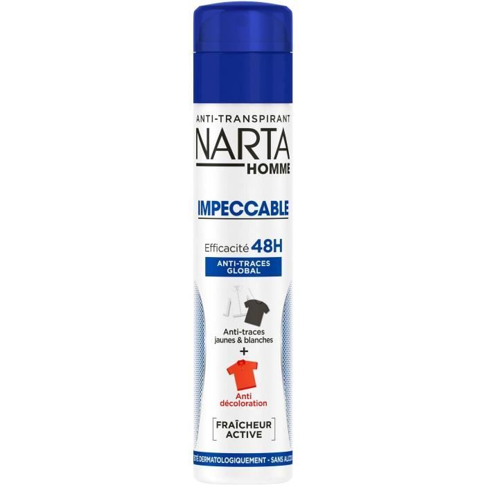 NARTA Homme - Déoodorant Anti traces Impeccable 48H Spray 200 ml