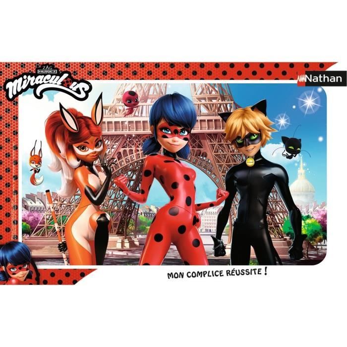 Puzzle cadre 15 p - Ladybug, Chat Noir et Rena Rouge / Miraculous