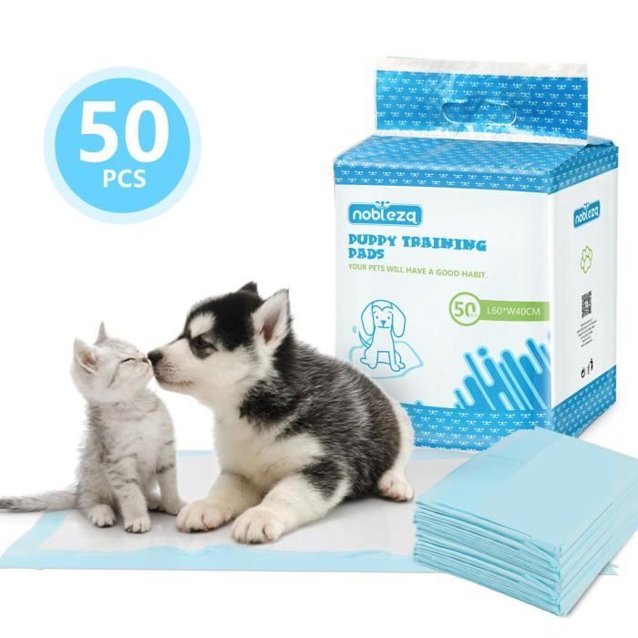 Nobleza - Lot de 50 tapis d’hygiène pour chiens. Ultra-absorbant. 40x60cm.