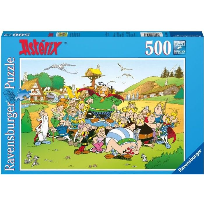 ASTÉRIX Puzzle 500 pièces - Astérix au village - Ravensburger - Puzzle adultes - Dès 12 ans