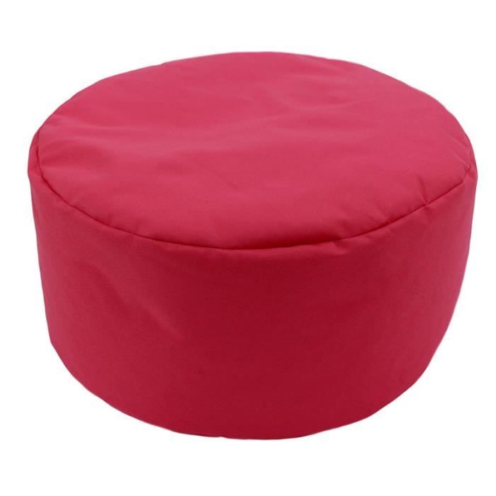 Pouf à tout ROND Intérieur-Extérieur (Diam. 40x20cm) Framboise