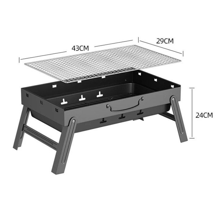 Poêle Pliable De Camping Antiadhésive Portable - Poêle De Cuisson Pliante Pour Randonnée, Pique-Nique Et Voyage