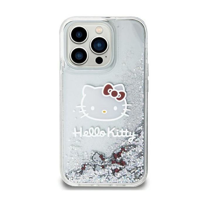 Hello Kitty Coque de téléphone - iPhone 11 - Argent - Paillettes liquides - Rigide