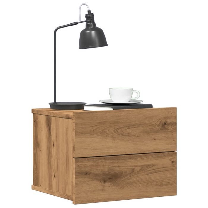 vidaXL Tables de chevet murales 2 pcs chêne artisanal 40x32x30 cm 855947