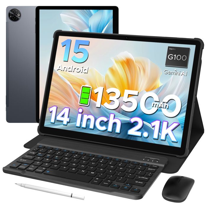 Protection écran Verre Trempé Pour DOOGEE Tab E3 Max 14" - Lot De 2, Dureté 9H, Anti-rayures, Haute Transparence