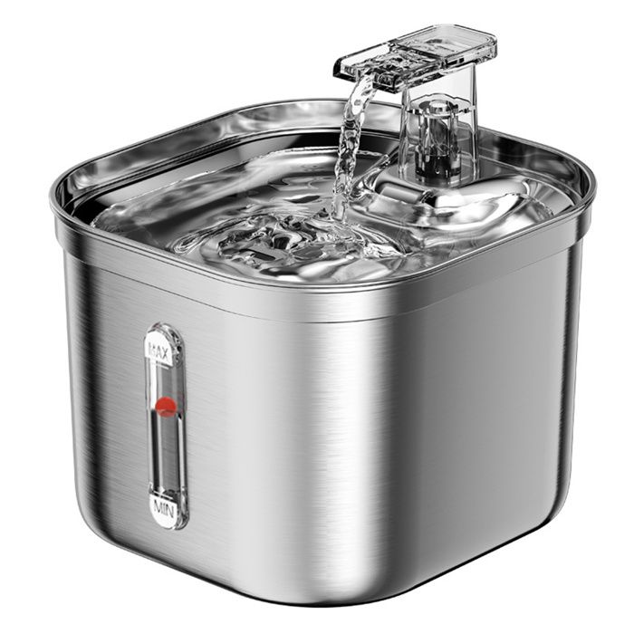 Comparer les prix de Fontaine a Eau Chat 22L Fontaine Chat INOX Pompe à Eau Ultra-Silencieuse Filtres Multiples Débit deau Réglable