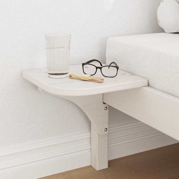 Structure de lit en pin massif - UU - Blanc - 90x190 cm - Pin massif - Cadre à lattes - Durable - Poids maximal 100 kg