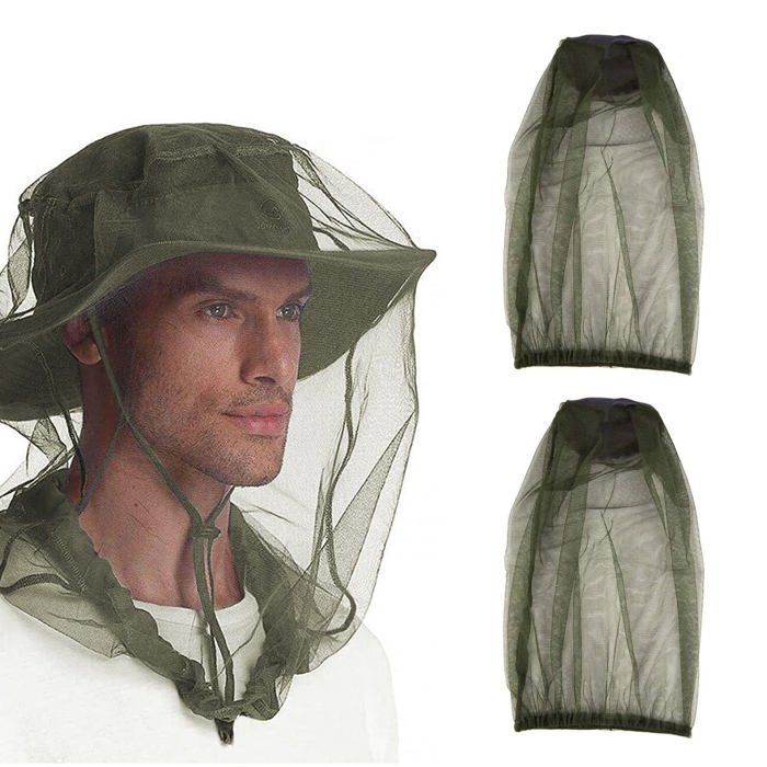 2 Chapeaux Moustiquaire Filet - Anti-Insectes - Extérieur/Randonnée/Pêche QIEDOVIEY