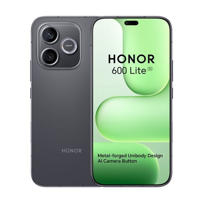 Smartphone 5G HONOR 600 Lite 8Go RAM Bouton de lappareil photo IA et 108 MP 6520 mAh EU version - vue 2