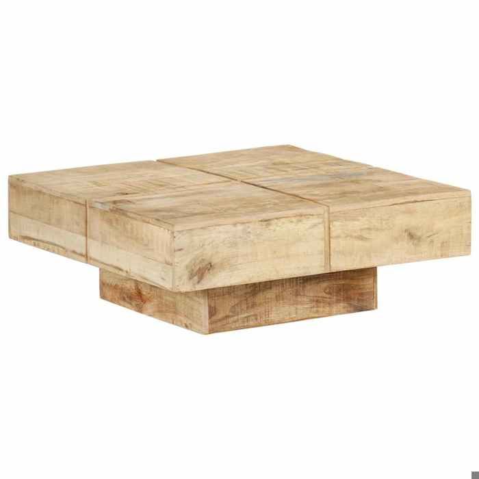 Magnifique Table basse élégante - Meuble de salon - ZENCORE - Table à café - 80x80x28cm Bois de manguier massif M4754844