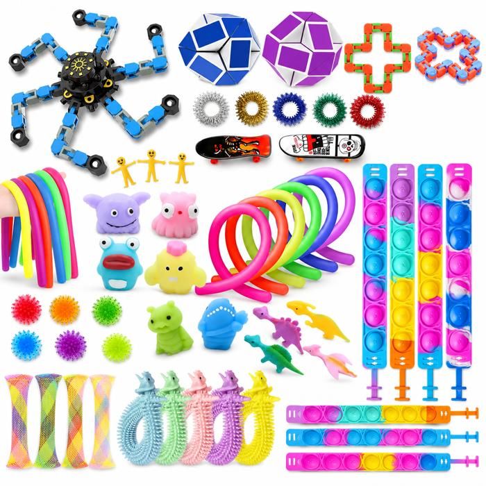 Poppit Jouet Fidget, Jouets Anti-Stress, Jouet Sensoriel à Bulles, Jouets pour Autisme, Jouets Sensoriels Spéciaux à Presser, Jouet Interactif Amusant pour Enfants