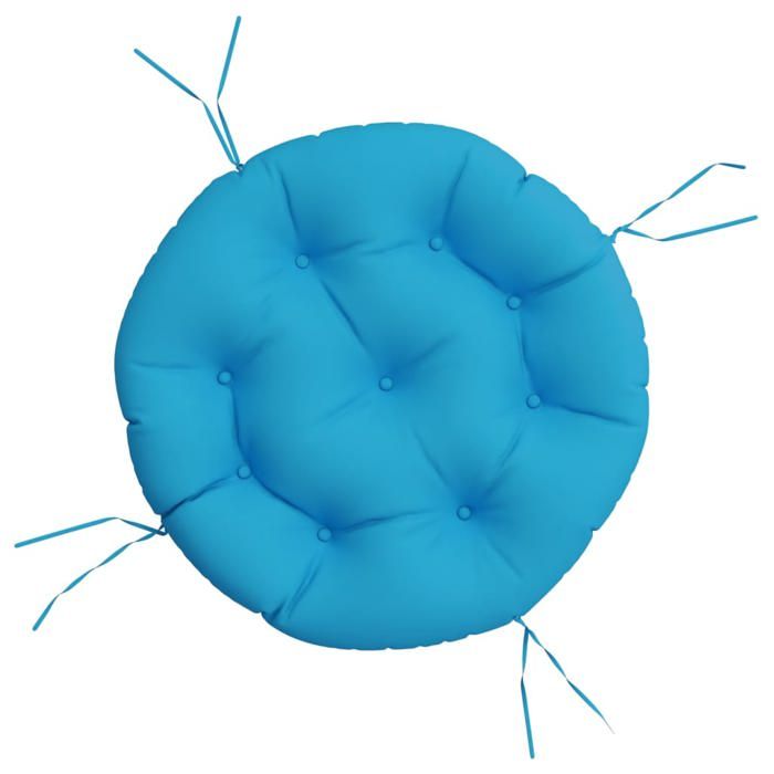 Moderne Coussin rond bleu clair Ø 60 x11 cm tissu oxford Décoration de chaises & canapés @EU54552