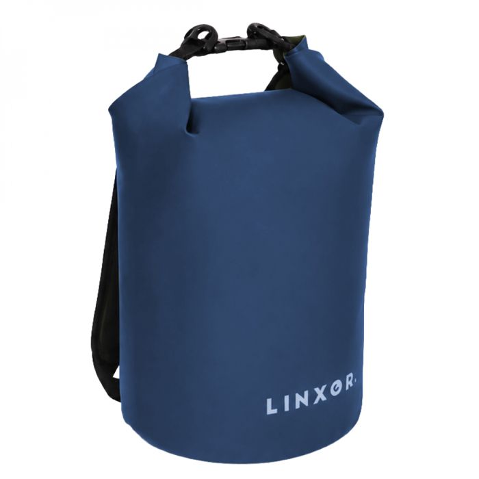 Sac à dos étanche réglable pour sport nautique bateau plage randonnée imperméable - 55 litres - Bleu marine - Linxor
