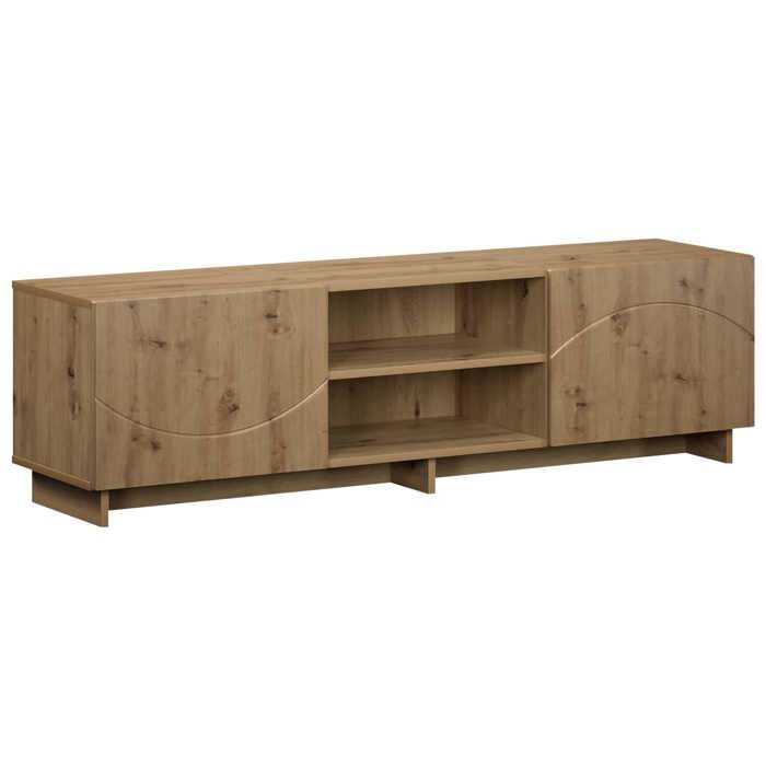 Elégance - Chic Support TV - Meuble HIFI - Meuble TV - 140x34 5x40cm - Chêne artisanal - Bois dingénierie_0711385