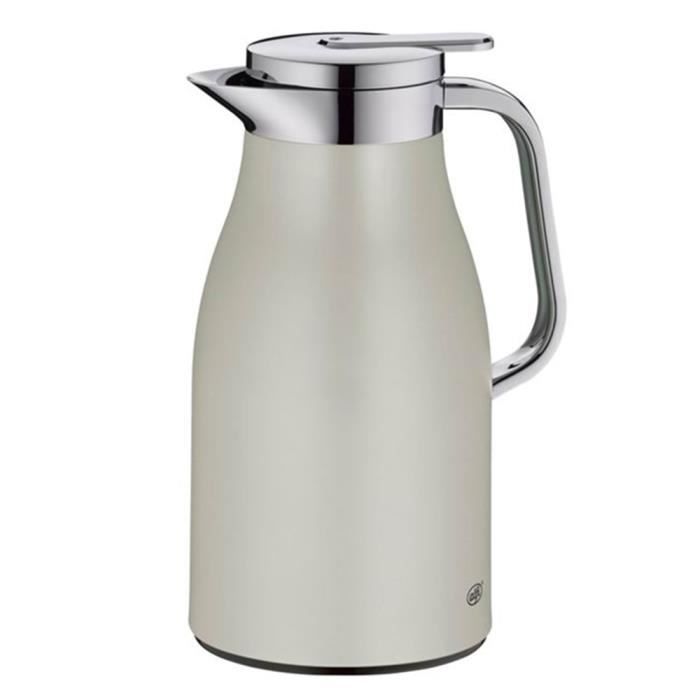 Alfi STUDIO TT Pichet Isotherme 1,5L Inox Mat - Maintient 12h Chaud / 24h Froid - Bouchon Vissé Et Grande Ouverture