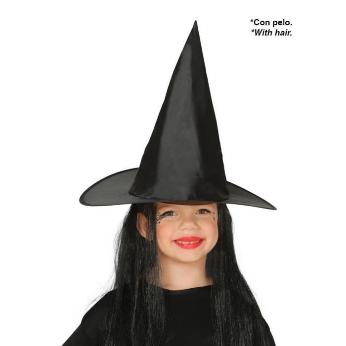 Chapeau Sorciere Avec Cheveux Pour Enfant Alpexe126 Cdiscount Jeux Jouets