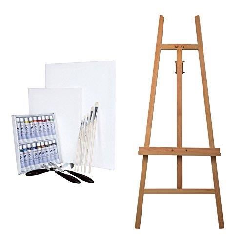 Artina Set Peinture A L Huile Chevalet D Atelier Professionnel Sevilla En Hetre Et Accessoires Achat Vente Kit Peinture Artina Set Peinture A L Hui Cdiscount