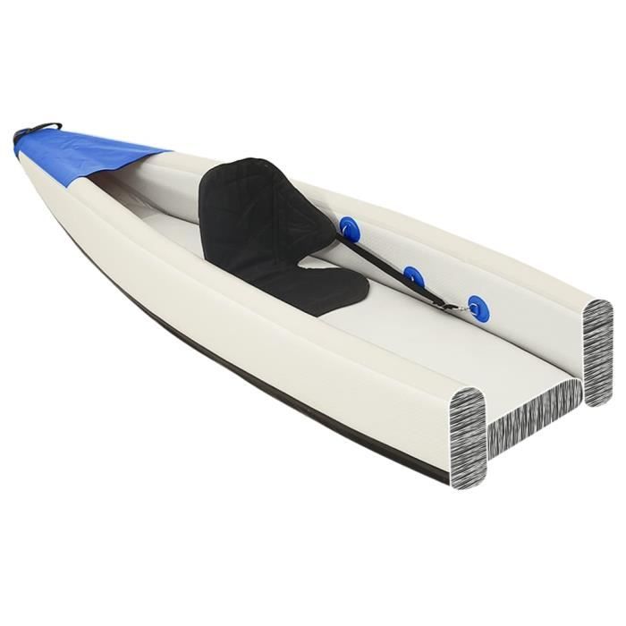 Bateau Pneumatique BOROCO Gonflable - Kayak 1 Place PVC - Capacité 55kg - Pour Pêche, Rafting - Jaune