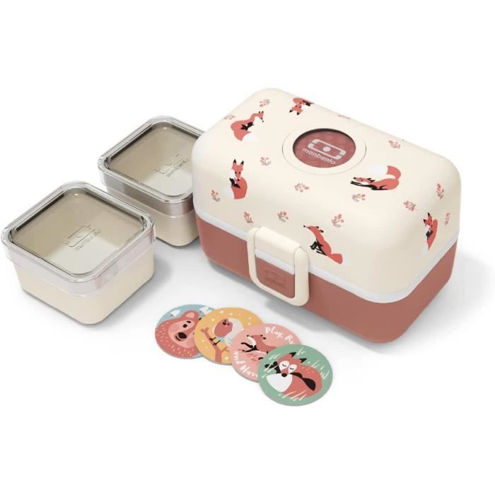 MONBENTO - Lunch Box Enfant MB Wonder Sheep - Boîte Repas et/ou Goûter avec  Compartiments - Plateau Repas en Acier Inoxydable - Idéal pour Ecole/Parc -  Sans BPA - Durable et Sûr 