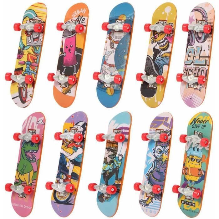 TSDRBWO – 6 Finger Skateboards + Rampe – Mini Planches à Doigts – Kit Parc à Doigts – Enfants Et Adultes