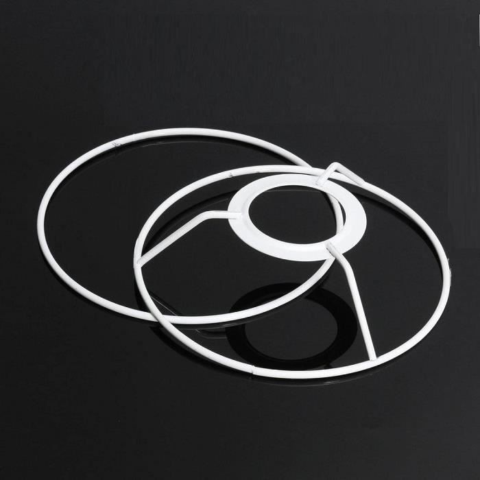 Anneau De Fixation Pour Abat-jour - Bague Métallique De Rechange Pour Luminaire, Blanc, 7.1x7.1x0.1 Cm