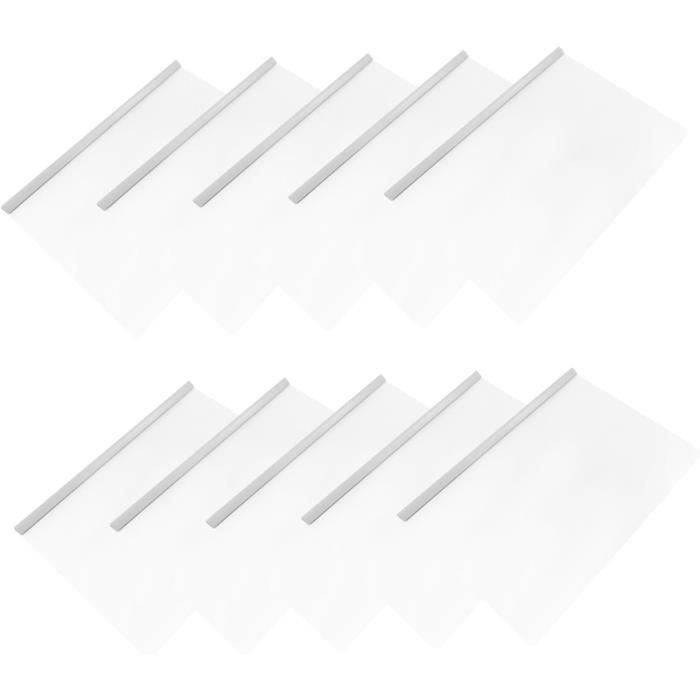 10 Pinces Classeur Mobiles Transparentes – Pour Bureau, école, Organisation De Documents