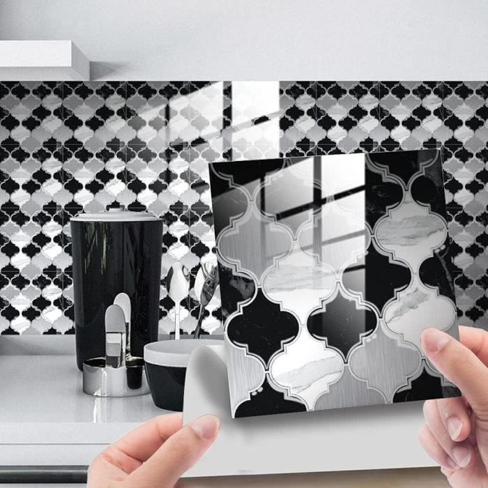WALPLUS Paquet De 24 Pièces Credence Adhesive Pour Cuisine 15x15 Résistant à L'eau Et à La Chaleur Carrelage Adhesif Mural Salle De Bain Hellgrau Spanisch Zement Stickers Muraux Cuisine Mise à Jour