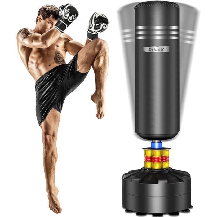 Dripex sac de frappe 175cm sac de boxe adulte sur pied punching ball  autoportant noir - Cdiscount Sport