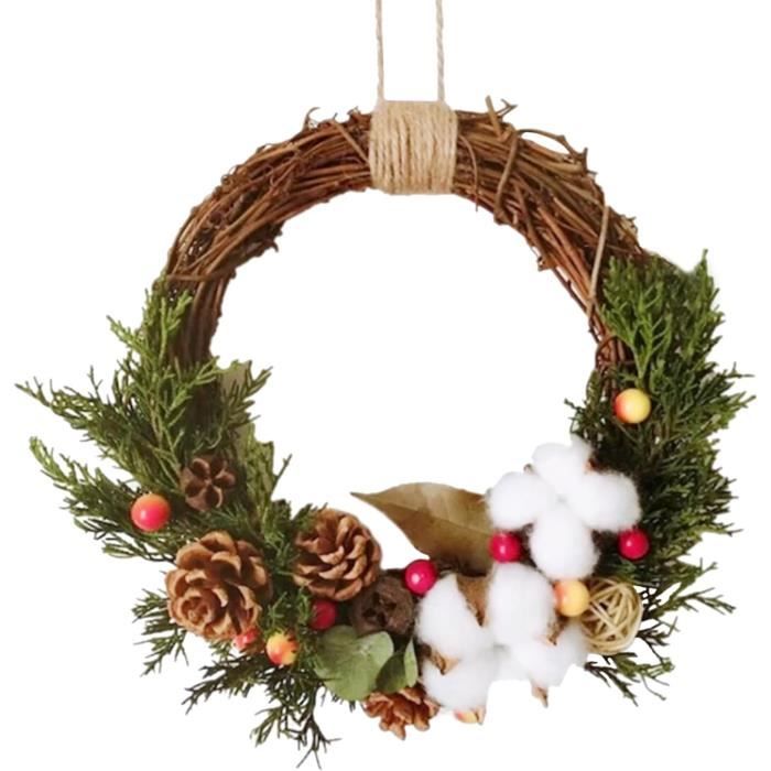 Couronne Porte Automne/Halloween - Décor Chats Et Lune - Avec Ou Sans Lumière - Décoration Mur Ou Porte