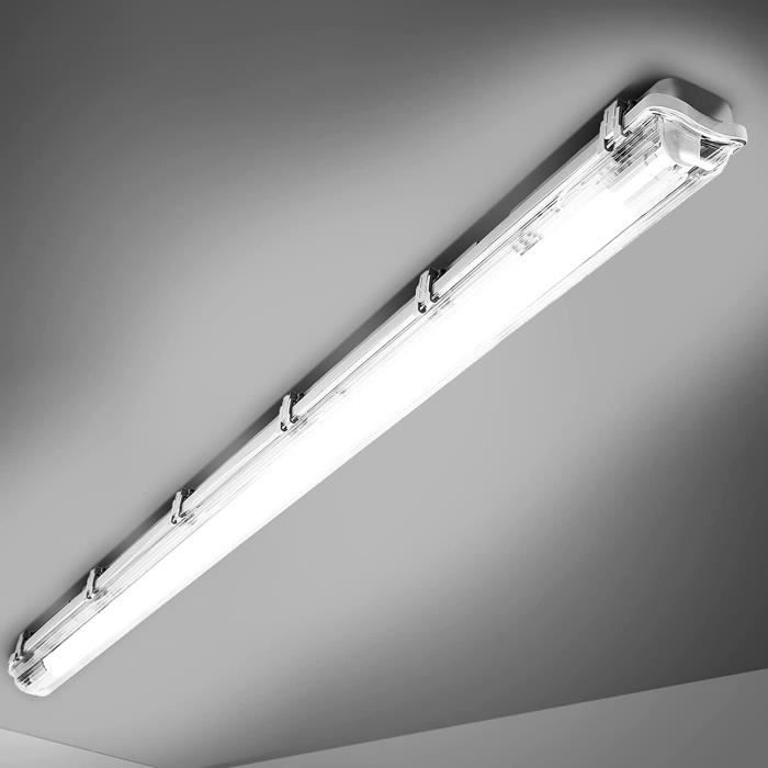 Reglette Tube LED etanche 60cm, 15W 1850LM Plafonnier Luminaire Neon LED,  LEOEU IP65 etanche eclairage LED pour Garages, Entrepô,71 - Cdiscount  Bricolage