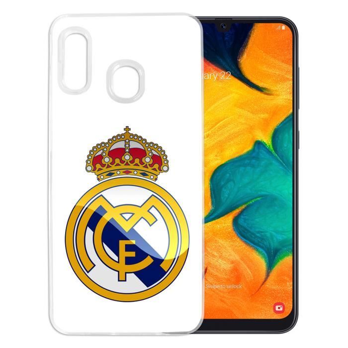 Coque pour Samsung Galaxy A20e - Logo Real Madrid. Protection téléphone,  accessoire telephone coque rigide de protection