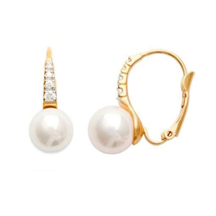 Boucles D Oreilles Dormeuses Perles Zirconium Plaque Or 18 Carats Bijoux Plaque Or 18 Carats 750 1000 Achat Vente Boucle D Oreille Boucles D Oreilles Perles Z Femme Adulte Plaque Or Oxyde De Zirconium
