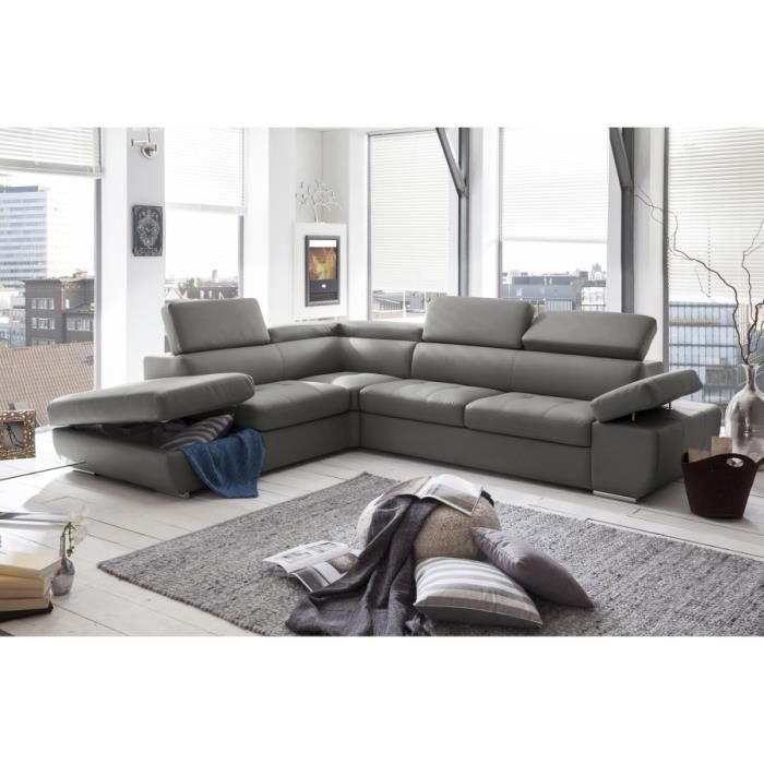 Casablanca Gauche Pvc Gris Achat Vente Canape Sofa Divan