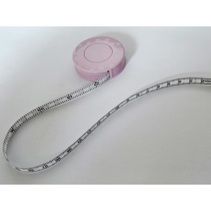 Mètre Ruban de Couturière - Rose - 150 cm - Graduation cm/mm ...