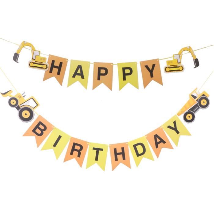 1 Pc Joyeux Anniversaire Banniere Enfants Camion Theme Decoratif Pelle Guirlande Fournitures De Decorative Balloon Balloon Pump Achat Vente Banderole Banniere Soldes Sur Cdiscount Des Le Janvier Cdiscount