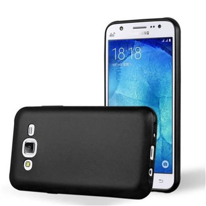 Coque Samsung Galaxy J5 15 5 Metallic Noir Cadorabo Mat Metallique Housse Tpu Silicone Protection Case Cover Ultra Slim Bumper Cdiscount Telephonie