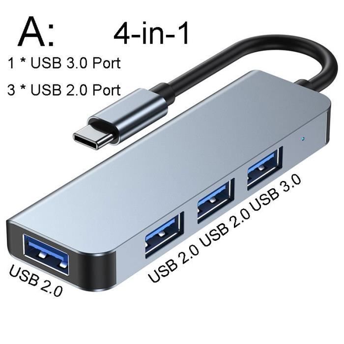 ADAPTATEUR USB-C THUNDERBOLT 3 VERS USB SD HDMI POUR MACBOOK TYPE