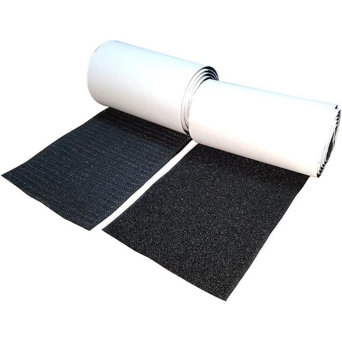 Bande Adhésive Crochet Et Boucle (Velcro) Pour Couture - 100 Mm De Large, 25 Ou 50 M, Noir Ou Blanc