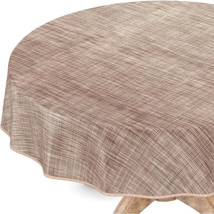 Nappe Pour Table De Jardin - Toile Cirée Lavable Ovale 140 X 220 Cm