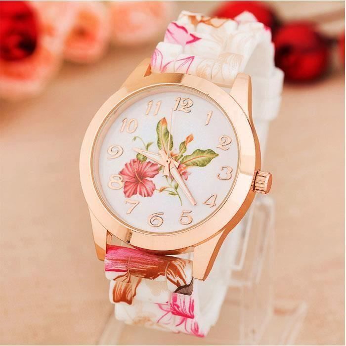 Montre fleur femme best sale