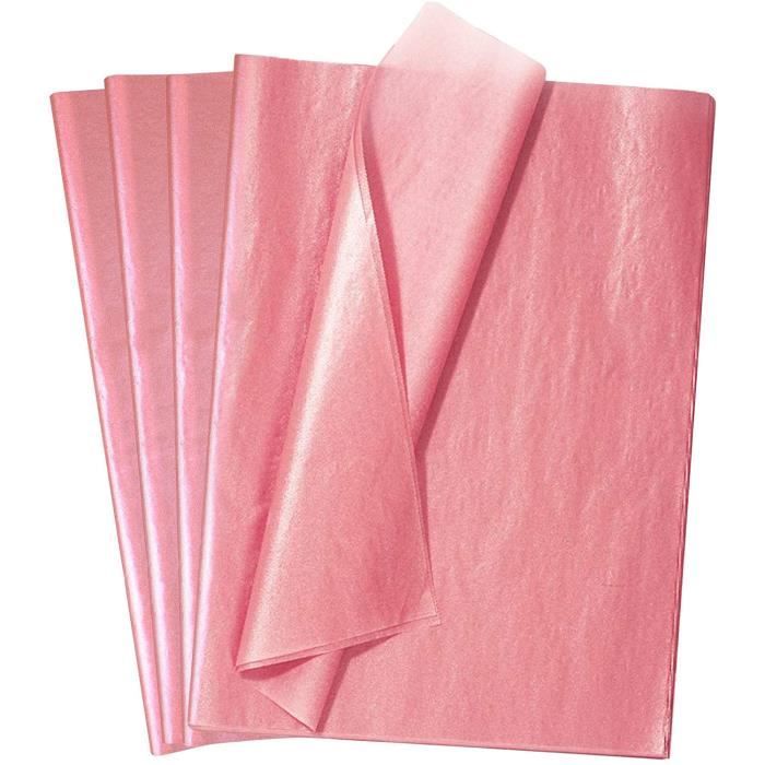100 feuilles de papier de soie rose 35 x 50 cm Décoration papier de soie  métallique emballage cadeau pour anniversairemariage 467 - Cdiscount  Beaux-Arts et Loisirs créatifs