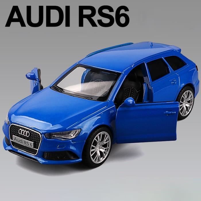 Couleur bleue Audi RS6 – voiture de luxe en métal moulé échelle 1:36 jouet pour enfants Collection