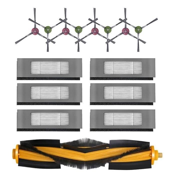 4 Brosses LatéRales + 4 Filtres HEPA Pour Robot Aspirateur M210 Pro M1