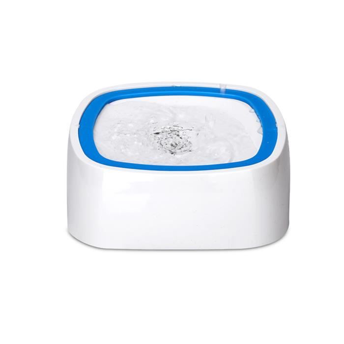 Comparer les prix de Qiilu Gamelle d'eau pour Chien 1,5L Gamelle pour Animaux de Compagnie Anti-Poussière Bol d'eau pour Chien (Bleu)