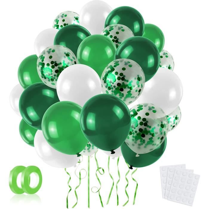 Ballon Vert Blanc 60Pcs,Confettis Helium Baudruche Arche Kit 12 Pouces  Anniversaire Latex Ballons Gonflable Pour Fille Boy En[q365] - Cdiscount  Maison