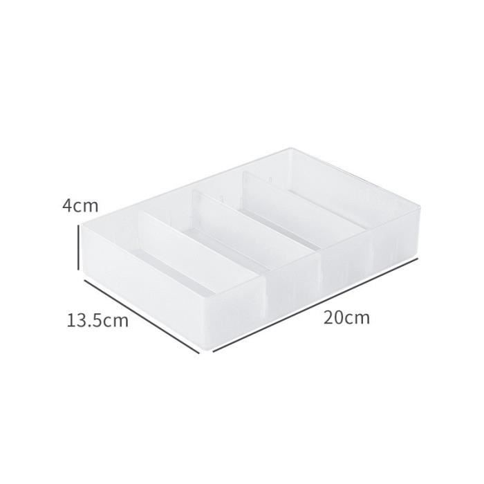 Lot De 3 Boîtes De Rangement Tiroir Extensibles - Plastique ABS - Réglables De 28 à 48 Cm - Pour Armoire, Cuisine, Réfrigérateur